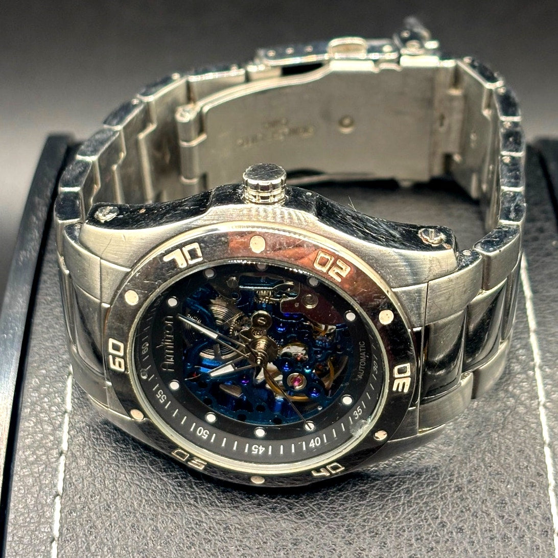 Armitron 20/4406SV Men’s Automatic Skeleton Watch 44mm Stainless Steel
