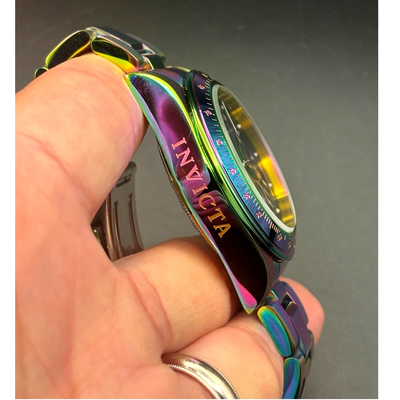 Invicta Speedway 23941 Rainbow MOP Chronograph 40mm Unisex Watch NIB