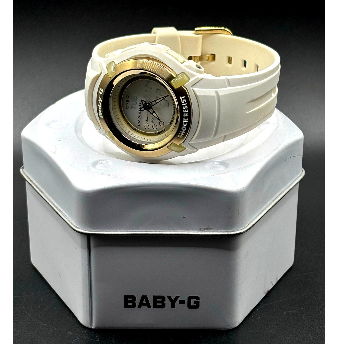 Casio Baby-G BG-70LV-7E LOV-06 Beige Gold Ana-Digi Display Watch Vintage