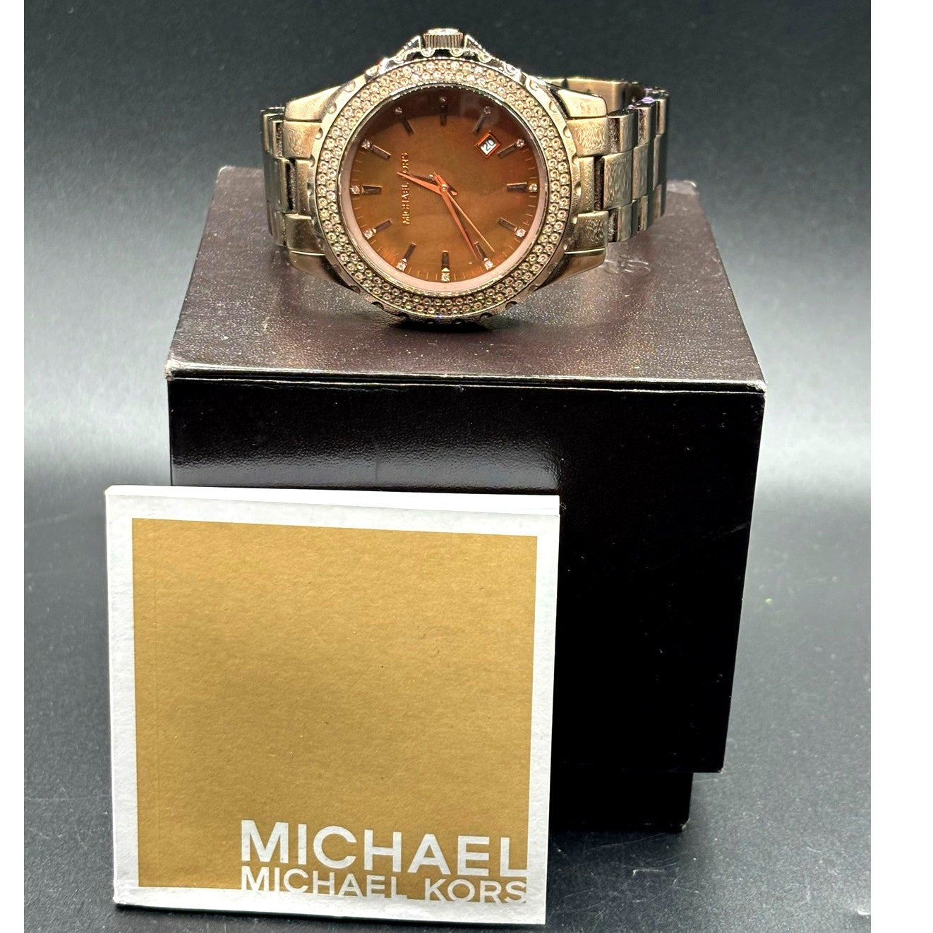 Michael Kors Madison Glitz MK5640 Espresso Brown Crystal Women’s Watch