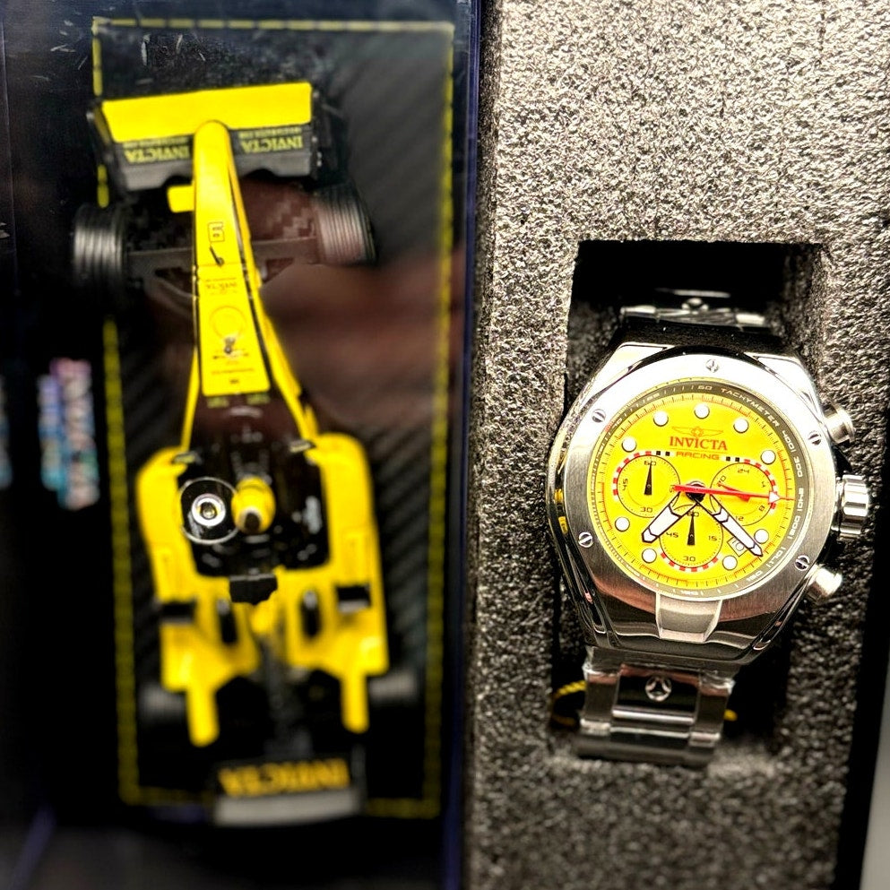 Invicta 47748 Racing RedLine Chrono + F2 Display Car Set Collector’s Edition NIB